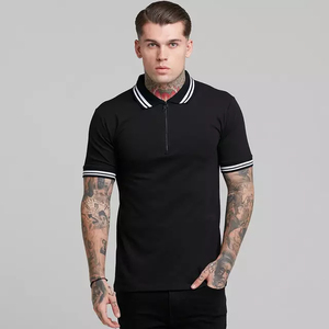 Polo de algodón 100% personalizado para hombre, camisa de manga corta de color, ajustada, de varios colores - Product Image 3