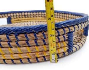 ถาดหวายสานดีไซน์สีฟ้าสำหรับร้านอาหารโรงแรมและเครื่องครัวในบ้าน - Product Image 5