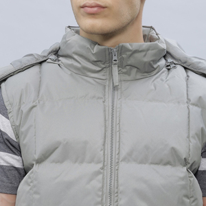 Veste matelassée sans manches en duvet rembourré de qualité supérieure pour homme, sur mesure, en vente, grandes tailles - Product Image 5