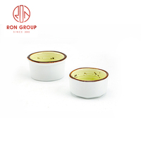 Petits plats en céramique vintage incassables pour restaurant, design olivier, bols à sauce soja et coupelles à trempette en porcelaine