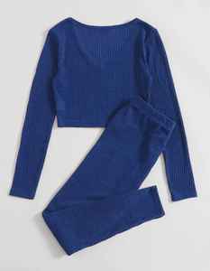 2022 conjunto de Jogger de dos piezas de algodón cómodo de alta calidad para mujer, pantalones cortos con logotipo personalizado, estilo informal de punto de Bangladesh - Product Image 4