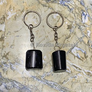 พวงกุญแจคริสตัลทัวร์มาลีนสีดำ 20-35 มม- 10-15 กรัม |   พวงกุญแจของขวัญ - Product Image 1