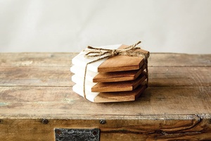 Handcrafted Geometric White <b>Marble</b> <b>Coasters</b> Latest <b>Marble</b> Wood Design New Model United Trade World Kitchen Table Slate Material - Product Image 2