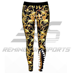 กางเกงเลคกิ้งสำหรับผู้หญิง,กางเกงรัดรูปทำจากโพลีเอสเตอร์สแปนเด็กซ์พิมพ์ลายดีไซน์ตามสั่ง - Product Image 2