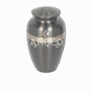 Tarro de cremación de latón macizo superventas de Mother Pearl, diseño verde claro dorado moderno con características atractivas para cenizas de adultos - Product Image 4