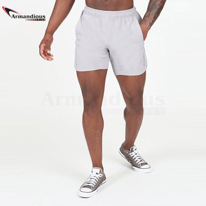Short de sport en maille tissée pour hommes, décontracté, personnalisé, plage, course, basket-ball, Tennis, Gym, vente en gros, nouvelle collection 2020 - Product Image 2