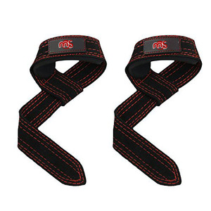 Correas de levantamiento de fitness para levantamiento de pesas, ajuste cruzado, levantamiento de potencia con muñequera acolchada de neopreno suave para agarre máximo - Product Image 1