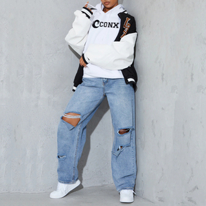 100% coton Logo personnalisé femmes grande taille pull à capuche confortable respirant longue conception anti-rétrécissement hiver Streetwear - Product Image 4