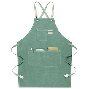 Tablier de nettoyage de Salon de coiffure, uniforme, toile de fleurs, tablier pour Bar de Restaurant - Product Image 1