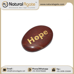 แจสเปอร์สีแดง "ความหวัง" หินแกะสลัก | คำความหวังแกะสลัก | หินคำแกะสลักส่วนบุคคล - Product Image 4