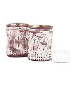Classy Glass <b>Tealight</b> Votive Candle <b>Holder</b> with Metal Frame Diwali Decorations Items for Home and Diwali - Product Image 1