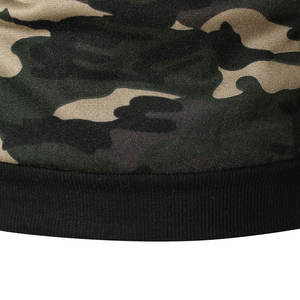 Sweat à capuche à manches longues en coton épais camouflage noir surdimensionné pull thermique sublimation sweats à capuche pour hommes vente en gros - Product Image 3