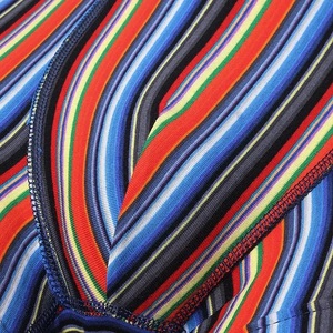 กางเกงบ็อกเซอร์เอวกลางๆของผู้ชาย,กางเกงในบ็อกเซอร์ผ้าคอตตอนลายทางสำหรับผู้ใหญ่ระบายอากาศได้ดี - Product Image 3