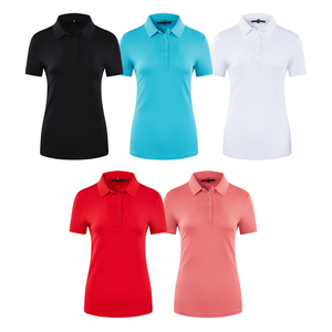 Polo liso de algodón 100% de alta calidad para mujer, camiseta de manga corta personalizada, polo de golf, venta al por mayor - Product Image 2