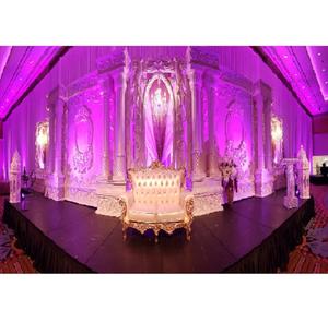 Moderna recepción noche etapa decoración gran boda fibra decoración tendencia boda telón de fondo etapa - Product Image 1