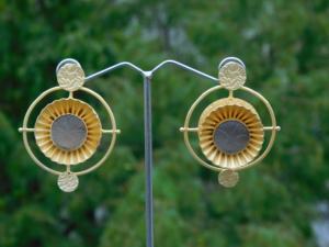 ต่างหูหมุดห่วงหินสำหรับผู้หญิงและเด็กผู้หญิง,แบบแฮนด์เมดยอดนิยม - Product Image 3