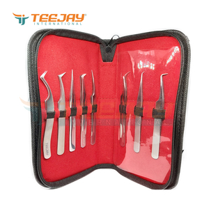Kit de pinzas para cejas, estuche de transporte Raxine gratis, color personalizado y logotipo, 8 unidades - Product Image 3