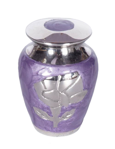 Urna Conmemorativa para Cenizas Funerarias, Urna Pequeña para Recuerdos, Urna con Grabado de Flores, Urna Funeraria Americana - Product Image 2