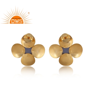 Pendientes de Diseño Floral con Calcedonia Azul Cristalizada 2026, Última Moda, para Fabricantes de Joyería de Diseño Personalizado - Product Image 4