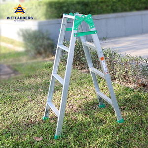 Meilleur prix VIETLADDERS, échelle pliante industrielle en aluminium, 4 marches, 6 pieds, verrouillage manuel, capacité de 150 kg, portable, utilisation domestique et extérieure - Product Image 5