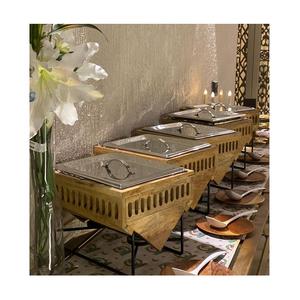 Ensemble de deux plats chauffants en aluminium martelé, forme ronde, plats chauffants pour aliments, provenant du fabricant en Inde - Product Image 3