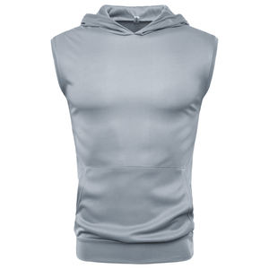Novedad 2024: Sudadera sin mangas para hombre, venta al por mayor, tela de algodón, térmica, de secado rápido, antibacteriana, transpirable, para gimnasio y deportes. - Product Image 5