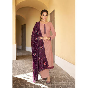 Salwar Kameez de Mujer Estilo Punjabi, Último Diseño, Bordado en Georgette, para Bodas, Fiestas, India, Pakistán, Venta al por Mayor - Product Image 5
