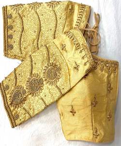 Gorgeous Georgette bordado secuencia trabajo señoras desgaste blusa cosida ropa de boda precio al por mayor Ropa Étnica - Product Image 2