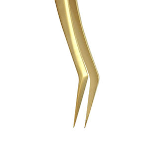 Pinzas para extensiones de pestañas de acero inoxidable con etiqueta privada Punta de volumen puntiaguda para juegos de extensiones de cejas y pestañas - Product Image 6