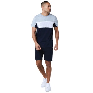 Chándal de media manga para hombre, ropa de playa con logotipo personalizado, Conjunto de camiseta corta con pantalones cortos, conjuntos dobles de temporada de verano - Product Image 6