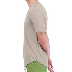 Camiseta de cuello redondo de ante Premium para hombre de siguiente nivel, camiseta gris de algodón peinado de manga corta para hombre de siguiente nivel - Product Image 3