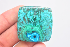 Piedra Preciosa Natural Rara de Crisocola, Malaquita y Azurita en Cabujón, Verde/Azul de Alta Calidad, Venta al Por Mayor - Product Image 6