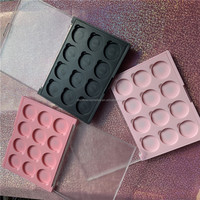 Palette de maquillage magnétique vide pour fards à paupières, grande palette noire avec miroir pour fards à paupières