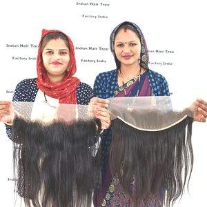 Pida en Línea Ahora Extensiones de Cabello Humano Peruano Virgen Crudo Sin Procesar de Calidad con Cutícula Alineada Naturalmente Liso 13*4 Frontal - Product Image 4