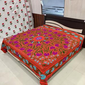 Couverture de lit en coton traditionnel brodé, nouvelle Collection Festive de luxe, ameublement de maison, style bohème, suspension murale - Product Image 1