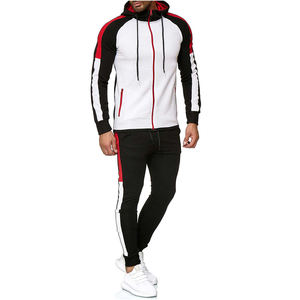 Survêtements pour hommes de grande taille de couleur personnalisée unie, meilleures ventes avec survêtements à capuche à panneau avant vierge, ensembles de joggers de course - Product Image 6