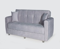 Sofá Cama Convertible DANILA, Estilo Europeo Moderno, Estructura de Madera Maciza, Tapicería de Tela Ecológica, 3 Plazas para Sala de Estar