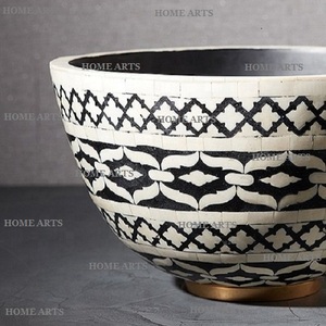 Bol de service alimentaire en incrustation d'os de dernière génération, qualité supérieure, forme ronde, bol à chocolats et dattes au prix le plus bas - Product Image 2