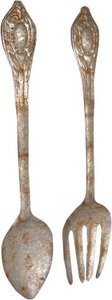 โลหะอลูมิเนียมส้อมและช้อนชุดตกแต่งผนัง - Product Image 5
