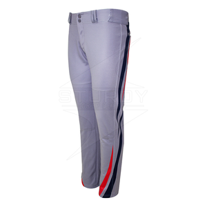 กางเกงเบสบอลขายาวสำหรับเล่นซอฟต์บอลกางเกงเบสบอลแถบสีแดงสีขาวออกแบบได้ตามต้องการ - Product Image 6