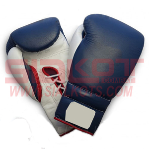 Leather Sparring Boxing Gloves Lace Up Boxing Gloves - Product Image 1