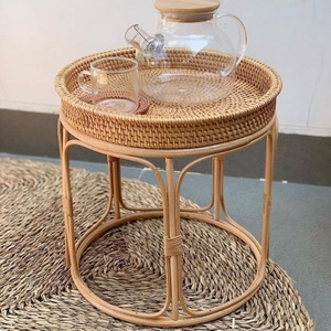BEST SELLING Rattan Round Coffee Table Home Furniture // Axel + 84 38 776 0892 - Product Image 2