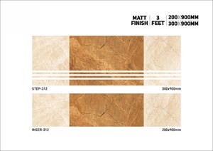 Chống Trượt Đương Đại Trong Nhà Sứ Cầu Thang Bước Gạch Thương Mại Trang Trí Cầu Thang Tread Risers Gạch Lát Sàn Tráng Men Gốm - Product Image 3