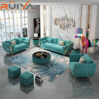 Canapé en velours bleu royal, ensemble de luxe moderne, meubles de salon, livraison gratuite
