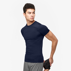 Camisa de compresión de capa base para hombre, ropa atlética personalizada de alta calidad, con tela superelástica y camisetas rashguard - Product Image 1