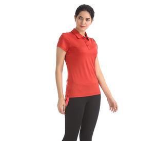 Polos de punto de algodón para mujer al por mayor, ropa de abrigo transpirable de manga corta, camisetas - Product Image 3