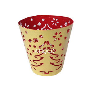 Modern Design Iron <b>Candle</b> Stand Manufacturer's Latest Stylish Metal Votive Holder Yellow <b>Red</b> Smart Iron Votive Party Decorations - Product Image 5