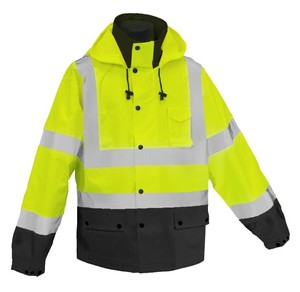 Sudadera con capucha Softshell DE SEGURIDAD reflectante de alta visibilidad, calentador de tráfico, ropa de trabajo de seguridad, uniforme con cremallera, camisa elegante - Product Image 1