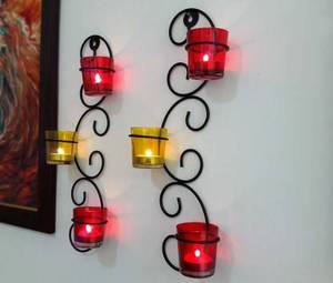 Classy Wall Hanging <b>Tealight</b> Candle <b>Holder</b> for Home Decor Glass <b>Tealight</b> <b>Holder</b> Set at wholesale price - Product Image 6