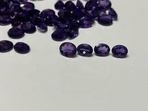 Piedra preciosa Natural Ametyest, forma ovalada, 6x8mm, 7x5mm, fina calidad, lote limpio por Sadiya internacional - Product Image 6